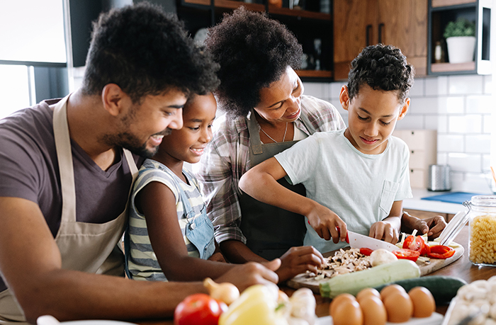 Family cooking.